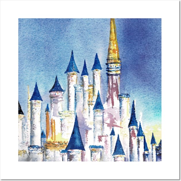 Castle in the Mist Wall Art by Canderella